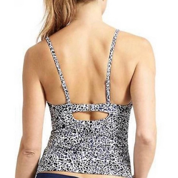 ATHLETA Zimbabwe Animal Print Smocked Tankini Top - Picture 3 of 8